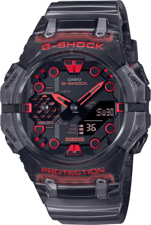 Casio,G-SHOCK 42.50x46mm,42.50x46mm,Resin,Carbon,Black,Quartz,Countdown,Chronograph,Month,Date,Hardlex,Round,GAB001G,GAB001G-1A