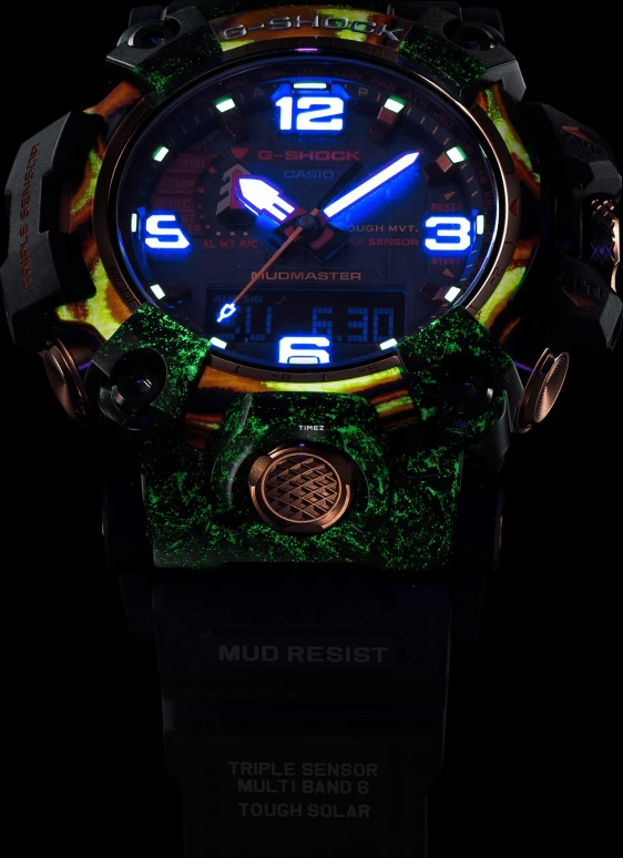 Casio,Mudmaster 54.40mm,54.40mm,Resin,Black,Quartz,Countdown,Chronograph,Month,Date,Sapphire,Round,GWG2040FR,GWG2040FR-1A