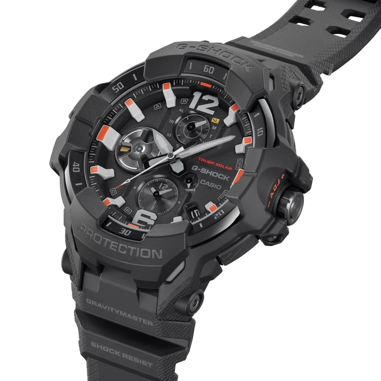 Casio,MASTER OF G - AIR 54.70mm,54.70mm,Bio-sourced,Stainless Steel,Black,Quartz,Countdown,Chronograph,Day,Dule Time,Hardlex,Round,GRB300EC,GRB300EC-1A