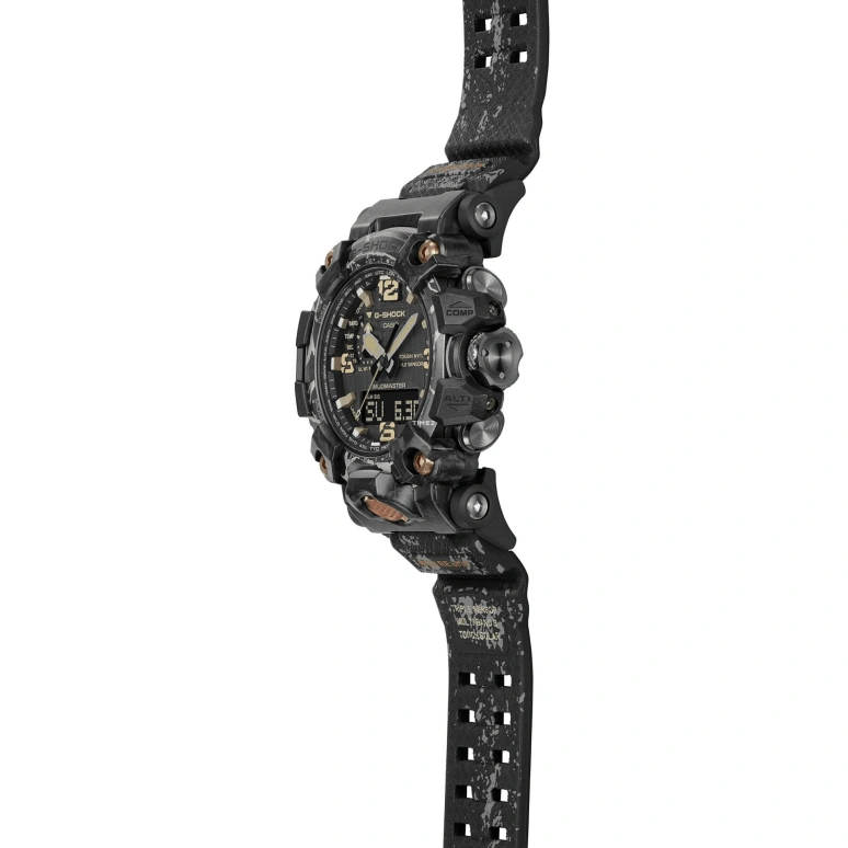 Casio,Mudmaster 54.40mm,54.40mm,Resin,Forged Carbon,Stainless Steel,Black,Quartz,Countdown,Chronograph,Month,Date,Sapphire,Round,GWG2000CR,GWG2000CR-1A