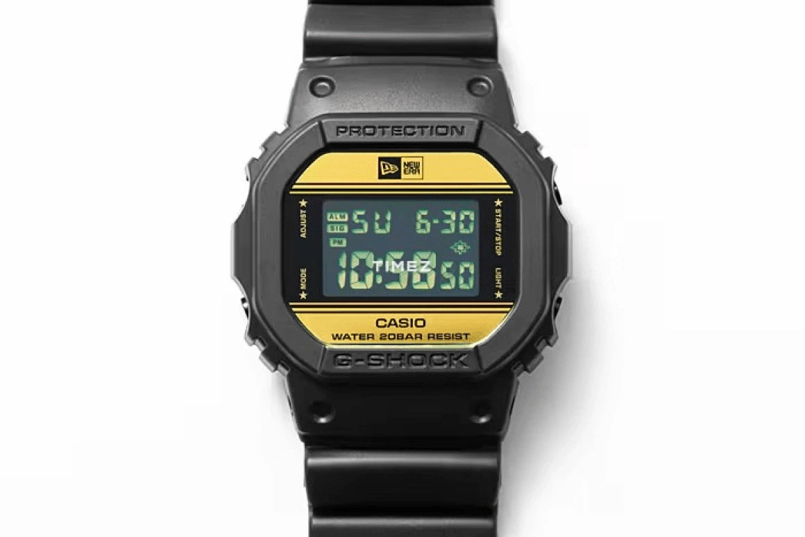 Casio,G-SHOCK 48.90x42.80mm,48.90x42.80mm,Resin,Black,Gold,Quartz,Countdown,Chronograph,Month,Date,Hardlex,Square,DW5600NE,DW5600NE-1