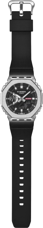 Casio,G-STEEL 49.30x44.40mm,49.30x44.40mm,Resin,Stainless Steel,Black,Quartz,Countdown,Chronograph,Month,Date,Hardlex,Octagon,GM2100M,GM2100M-1A