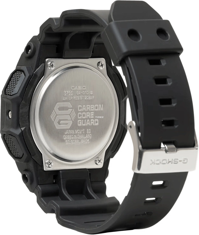 Casio,G-SHOCK 51.90mm,51.90mm,Bio-sourced,Carbon,Resin,Black,Quartz,Countdown,Chronograph,Month,Date,Hardlex,Round,GA010,GA010-1A