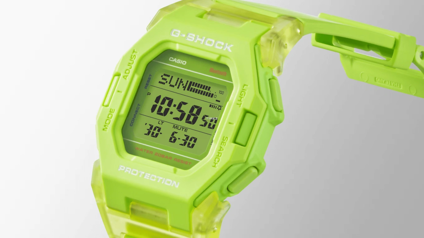 Casio,G-SHOCK 46.30x41.50mm,46.30x41.50mm,Resin,Green,Quartz,Countdown,Chronograph,Annual Calendar,Month,Hardlex,Square,GDB500S,GDB500S-3