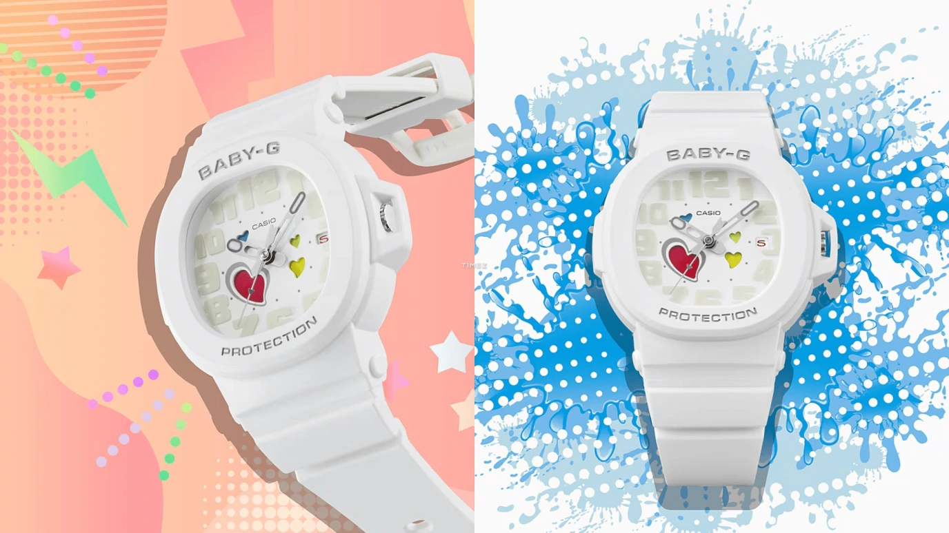 Casio,BABY-G 46.60x42.10mm,46.60x42.10mm,Resin,White,Quartz,Day,Hardlex,BGA10,BGA10-7A