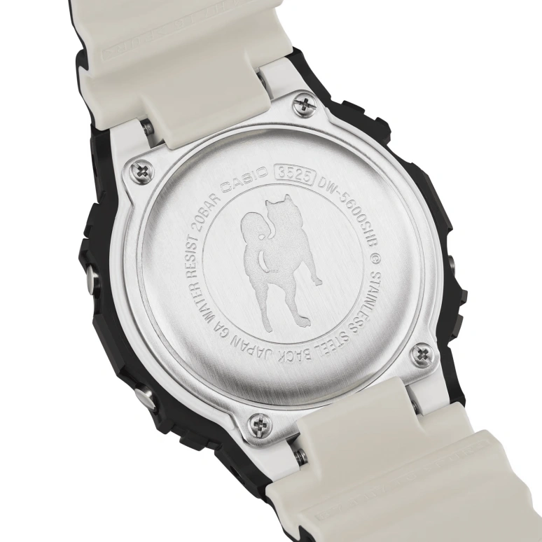 Casio,5600 48.90x42.80mm,48.90x42.80mm,Resin,Bio-sourced,Cream,Quartz,Countdown,Chronograph,Month,Date,Hardlex,Square,DW5600SHB,DW5600SHB-1