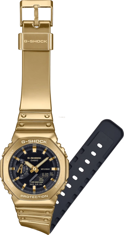 Casio,G-STEEL 44.40mm,44.40mm,Stainless Steel,Black,Quartz,Countdown,Chronograph,Month,Date,Hardlex,Octagon,GM2100YMG,GM2100YMG-9A