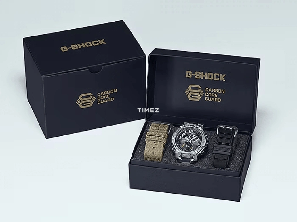 Casio,G-STEEL 50.30mm,50.30mm,Resin,Grey,Black,Quartz,Countdown,Chronograph,Month,Date,Hardlex,Round,GSTB300E,GSTB300E-5A