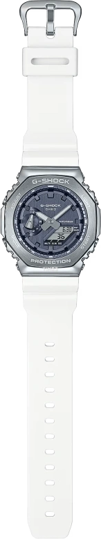 Casio,G-SHOCK 49.30x44.40mm,49.30x44.40mm,Resin,Stainless Steel,Blue,Quartz,Countdown,Chronograph,Month,Date,Hardlex,Round,GM2100WS,GM2100WS-7A