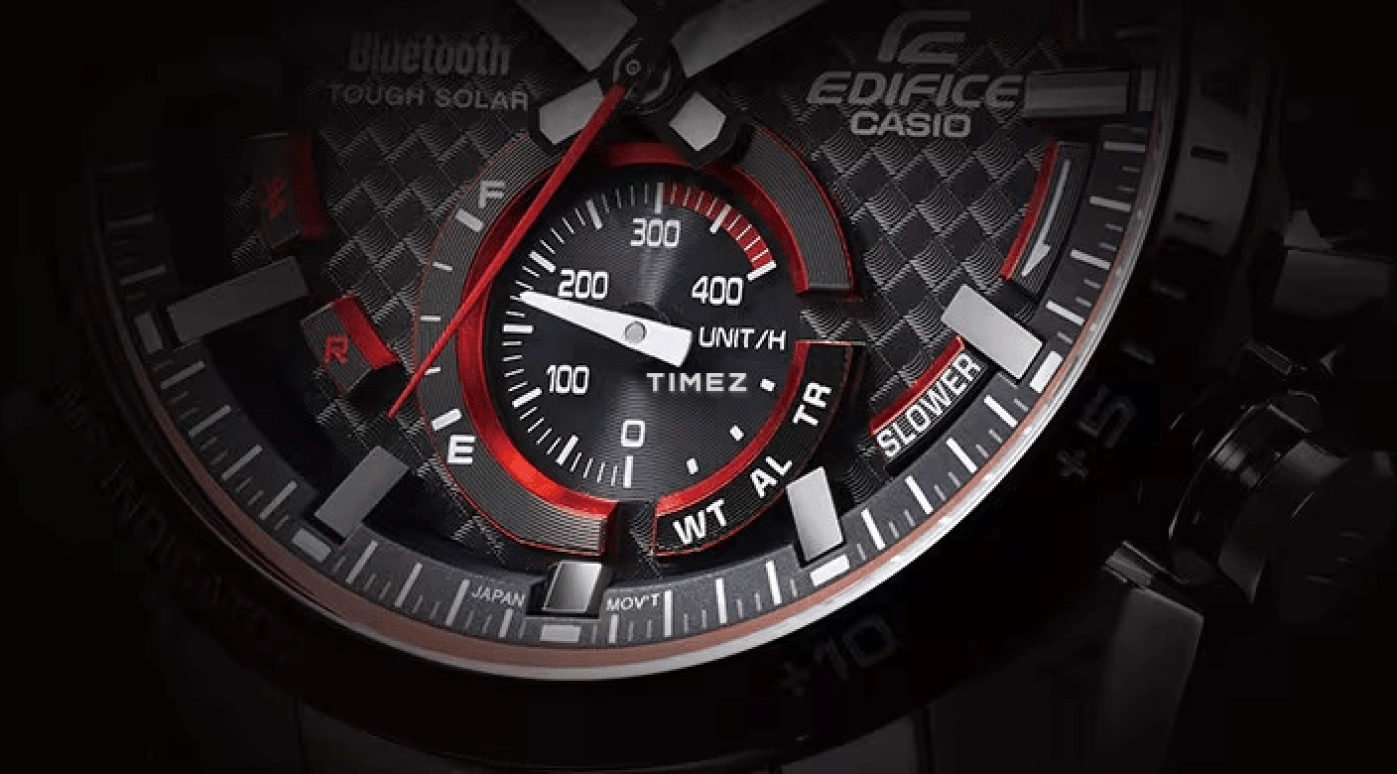 Casio,EDIFICE 49.20mm,49.20mm,Stainless Steel,Black,Quartz,Countdown,Chronograph,Month,Date,Round,Silver,ECB800DB,ECB800DB-1A