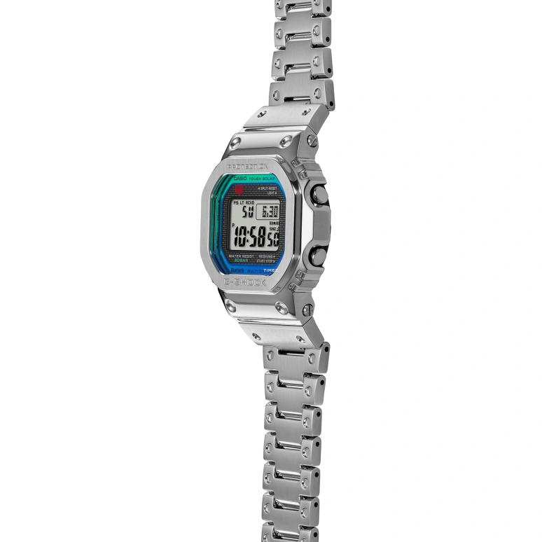 Casio,G-SHOCK 49.30x43.20mm,49.30x43.20mm,Stainless Steel,Silver,Quartz,Countdown,Chronograph,Month,Date,Glass,Square,GMW,GMW-B5000PC-1