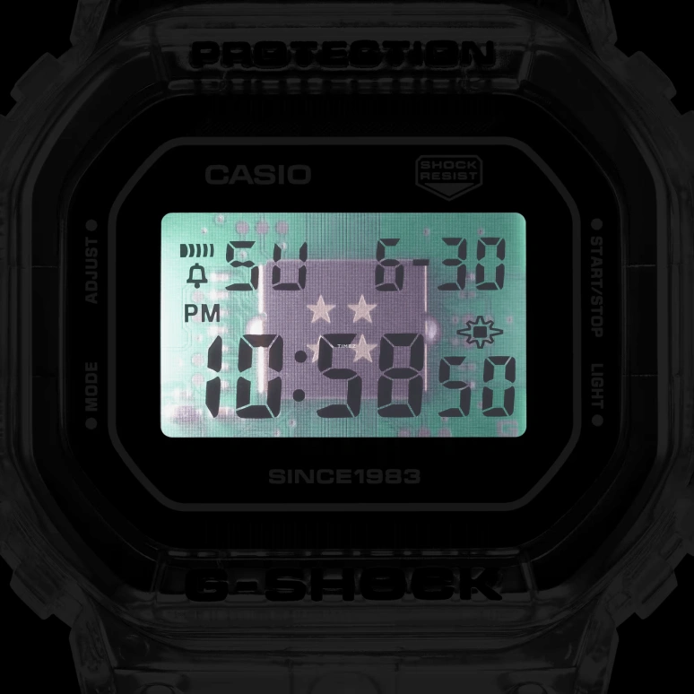 Casio,G-SHOCK 48.90mm,48.90mm,Resin,Black,Quartz,Countdown,Chronograph,Month,Date,Hardlex,Square,DW5040RX,DW5040RX-7
