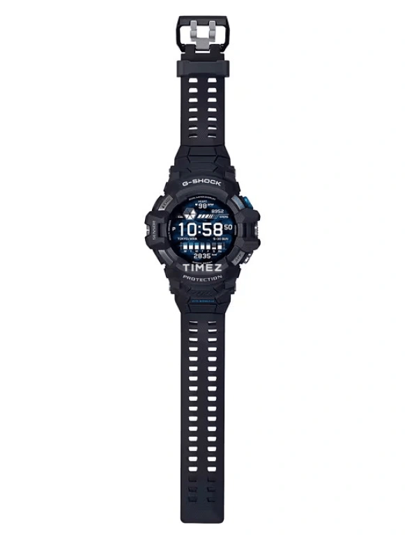 Casio,G-SHOCK 56.30mm,56.30mm,Resin,Blue,Black,Processor,Smartwatch,GPS,Altitude Indicator,Compass,Hardlex,Round,GSWH1000,GSWH1000-1