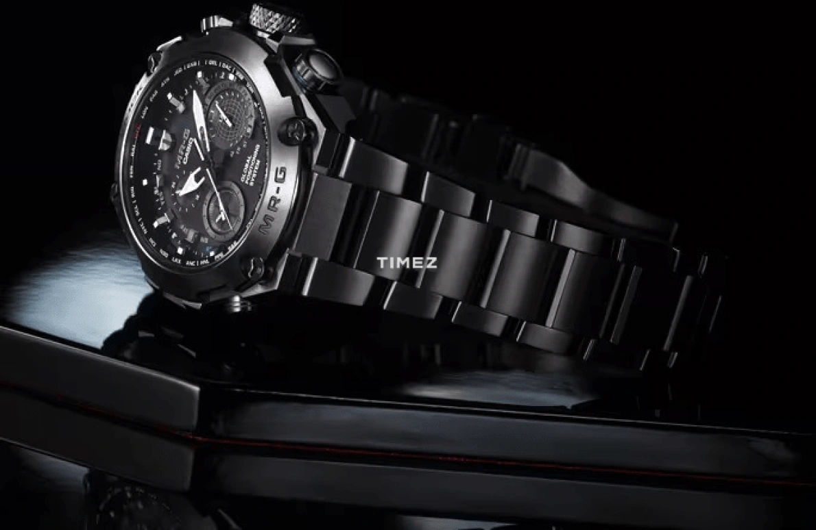 Casio,MR-G 49.80mm,49.80mm,Titanium,Black,Quartz,Countdown,Chronograph,Date,Day,Sapphire,Round,MRGG1000B,MRGG1000B-1A