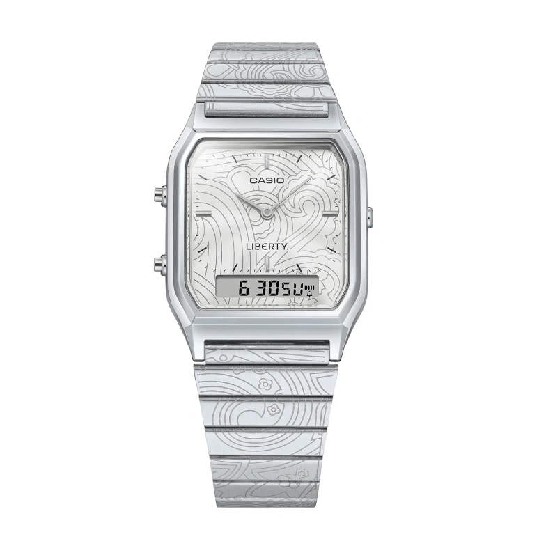 Casio,VINTAGE 38.80x29.80mm,38.80x29.80mm,Resin,Silver,Quartz,Chronograph,Month,Date,Day,Plexi,Glass,Square,AQ230ELT,AQ230ELT-7A