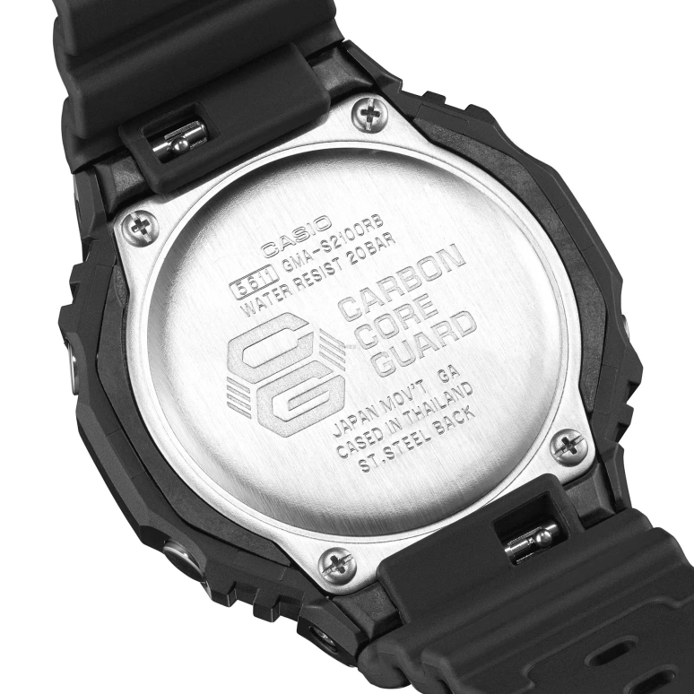 Casio,G-SHOCK 46.20x42.90mm,46.20x42.90mm,Resin,Carbon,Wine Red,Quartz,Countdown,Chronograph,Month,Date,Hardlex,Round,GMAS2100RB1A