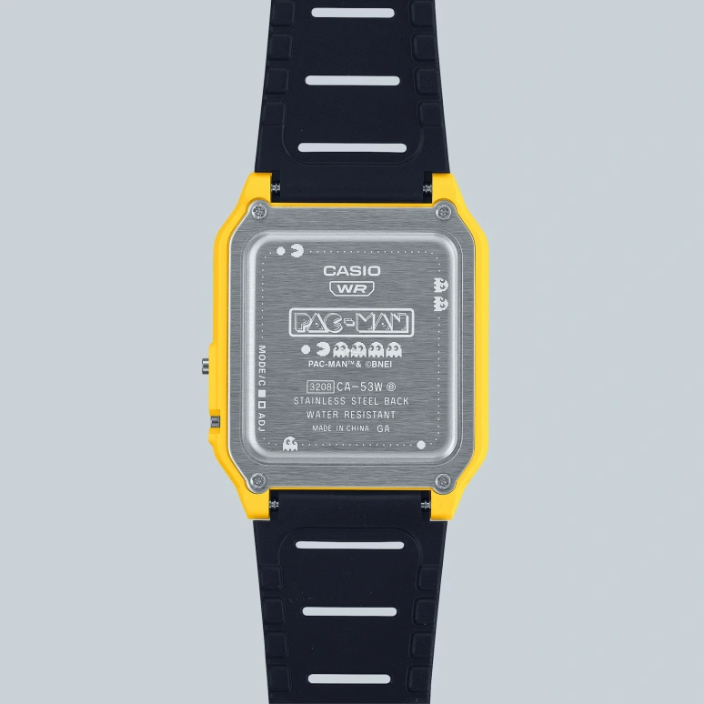 Casio,Standard 43.20x34.40mm,43.20x34.40mm,Resin,Black,Quartz,Chronograph,Month,Date,Day,Plexi,Rectangular,CA53WPC,CA53WPC-1B