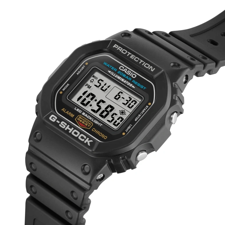 Casio,G-SHOCK 48.90x42.80mm,48.90x42.80mm,Resin,Grey,Black,Quartz,Countdown,Chronograph,Month,Date,Hardlex,Square,DW,DW-5600UE-1