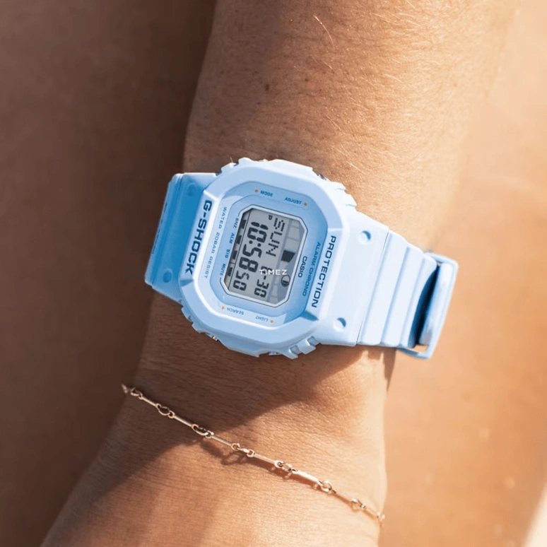 Casio,G-LIDE 45.70x40.50mm,45.70x40.50mm,Bio-sourced,Resin,Blue,Quartz,Countdown,Chronograph,Month,Date,Hardlex,Square,GLXS5600,GLXS5600-2