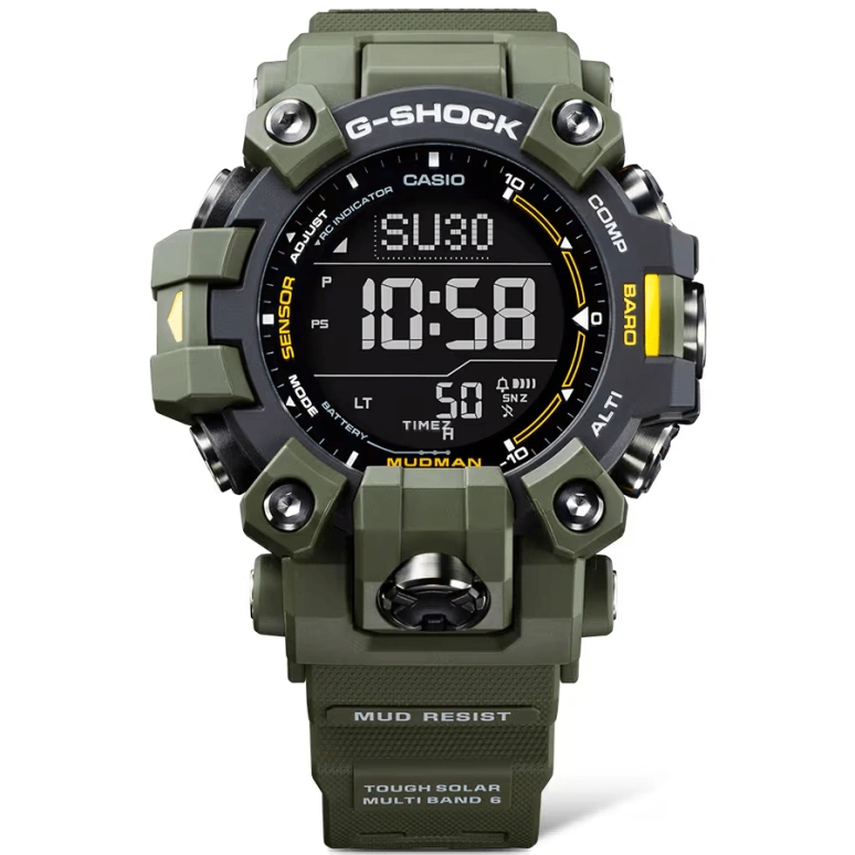 Casio,MASTER OF G - LAND 56.70x52.70mm,56.70x52.70mm,Bio-sourced,Black,Quartz,Countdown,Chronograph,Month,Date,Sapphire,Crystal Glass,Round,GW9500,GW9500-3