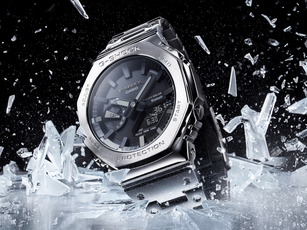 Casio,G-SHOCK 44.40mm,44.40mm,Stainless Steel,Black,Quartz,Countdown,Chronograph,Month,Date,Hardlex,Octagon,GMB2100D,GMB2100D-1A