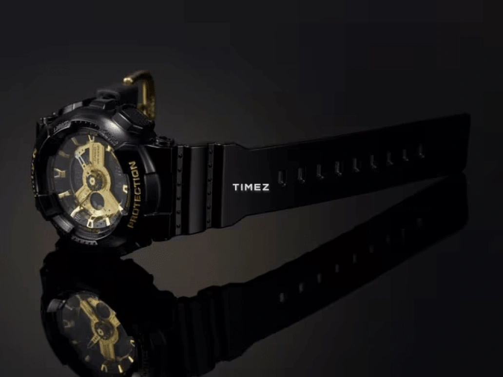 Casio,BA-110 43.40mm,43.40mm,Resin,Gold,Black,Quartz,Countdown,Chronograph,Month,Date,Hardlex,Round,BA110,BA110-1A