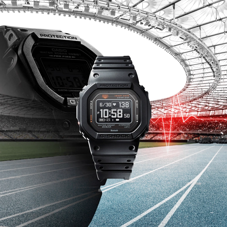 Casio,G-SHOCK 51.10x44.50mm,51.10x44.50mm,Bio-sourced,Black,Quartz,Chronograph,Moonphase,Month,Date,Hardlex,Square,DW,DW-H5600-1