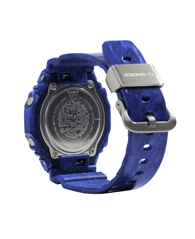 Casio,G-SHOCK 48.50x45.40mm,48.50x45.40mm,Resin,Carbon,Ice Blue,Quartz,Countdown,Chronograph,Month,Date,Hardlex,Round,GA2100BWP,GA2100BWP-2A