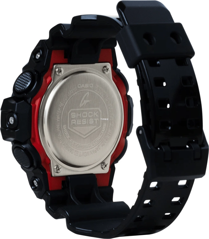 Casio,G-SHOCK 53.40mm,53.40mm,Resin,Black,Quartz,Countdown,Chronograph,Month,Date,Hardlex,Round,GA700RGB,GA700RGB-1A