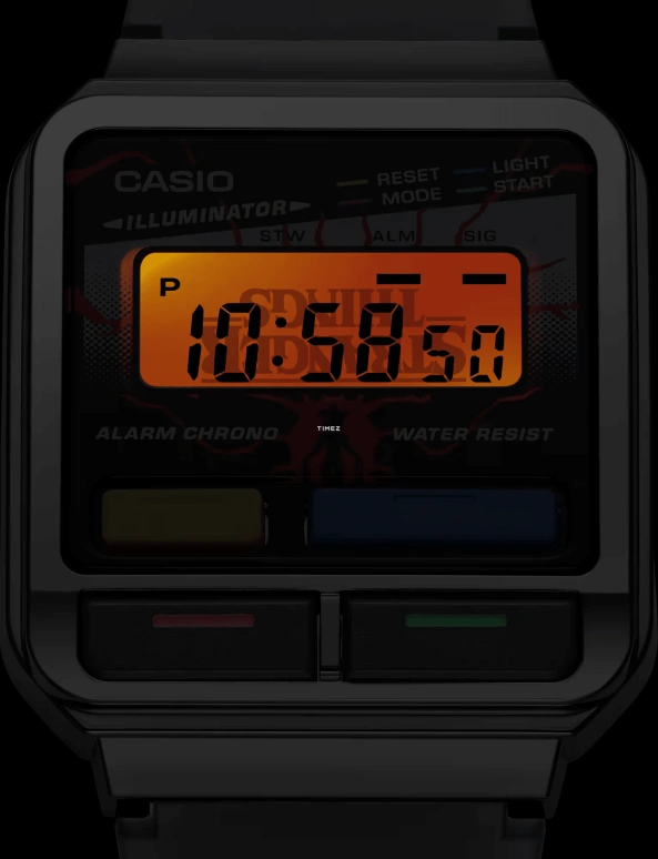 Casio,VINTAGE 40.70x33.50mm,40.70x33.50mm,Resin,Multi-Color,Quartz,Chronograph,Month,Date,Day,Plexi,Glass,Tonneau,A120WEST,A120WEST-1A