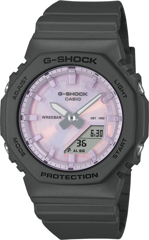 Casio,G-SHOCK 46x40.20mm,46x40.20mm,Bio-sourced,Resin,Purple,Quartz,Countdown,Chronograph,Month,Date,Hardlex,Octagon,GMAP2100PC1A