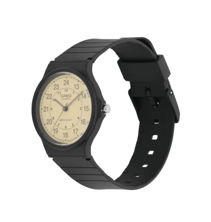 Casio,ANALOGUE 38.80x34.90mm,38.80x34.90mm,Resin,Beige,Quartz,Plexi,Glass,Round,MQ24,MQ24-9B