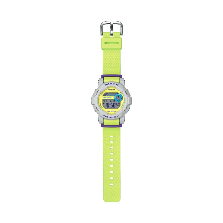 Casio,G-LIDE 44mm,44mm,Resin,Yellow,Grey,Quartz,Countdown,Chronograph,Month,Date,Hardlex,Round,BGD180,BGD180-3