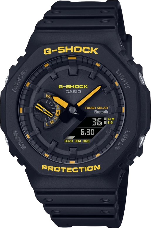 Casio,G-SHOCK 45.40mm,45.40mm,Carbon,Black,Quartz,Countdown,Chronograph,Month,Date,Hardlex,Round,GAB2100CY,GAB2100CY-1A