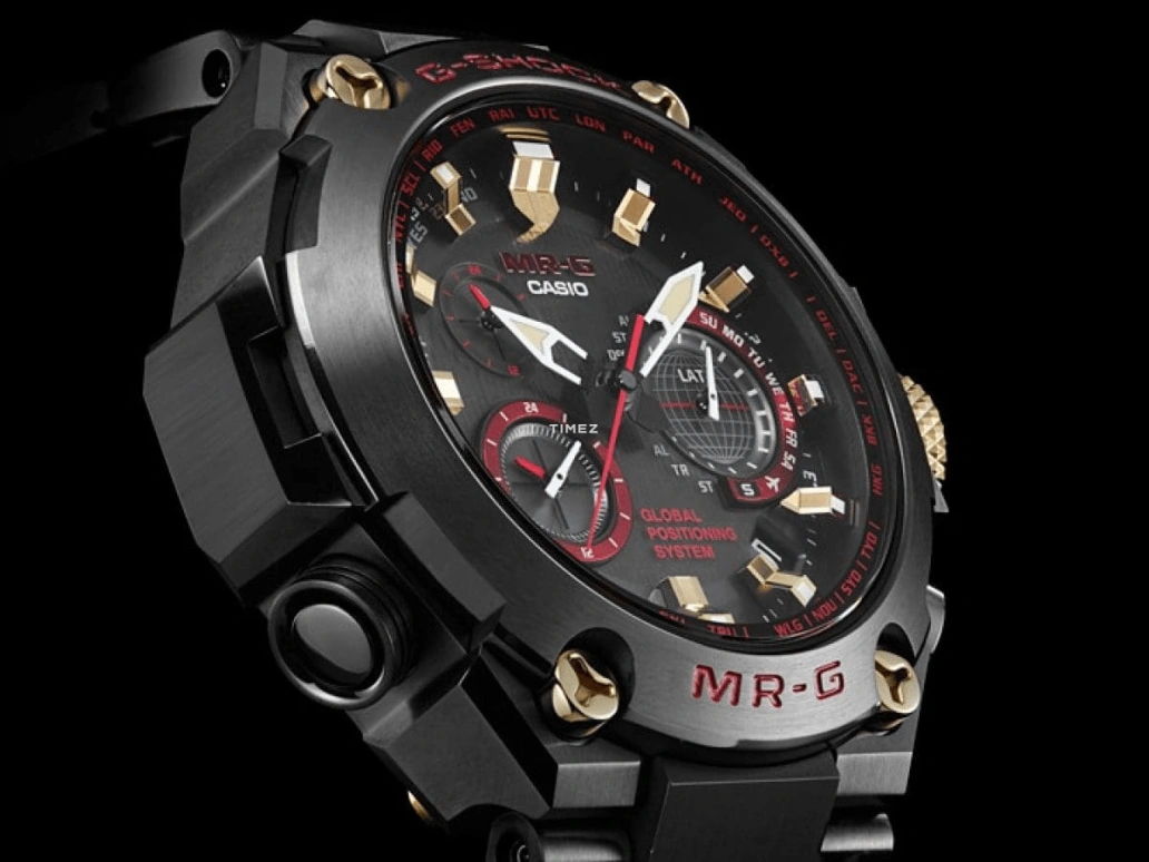 Casio,MR-G 54.70x49.80mm,54.70x49.80mm,Titanium,Black,Quartz,Countdown,Chronograph,Month,Date,Sapphire,Crystal Glass,Round,MRGG1000B,MRGG1000B-1A4
