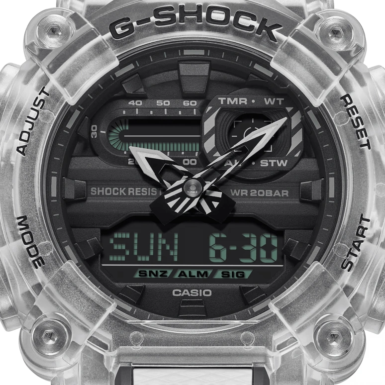 Casio,G-SHOCK 52.80x49.50mm,52.80x49.50mm,Resin,Black,Quartz,Countdown,Chronograph,Month,Date,Hardlex,Round,GA900SKL,GA900SKL-7A