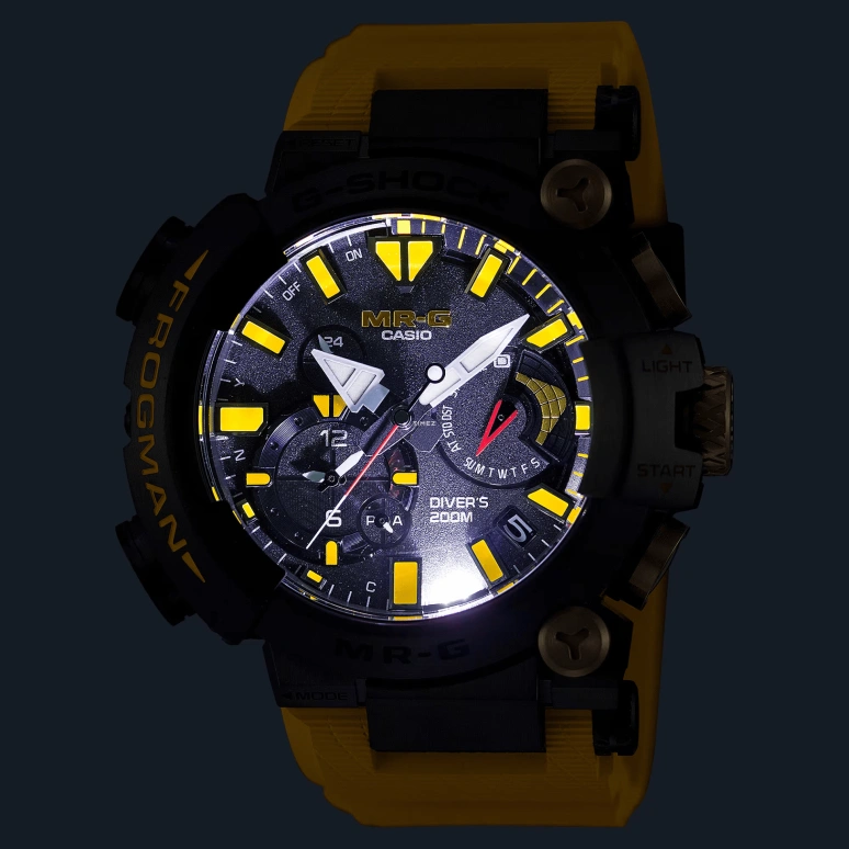 Casio,MR-G 49.70mm,49.70mm,Titanium,Black,Quartz,Countdown,Chronograph,Date,Day,Round,MRGBF1000E1A9