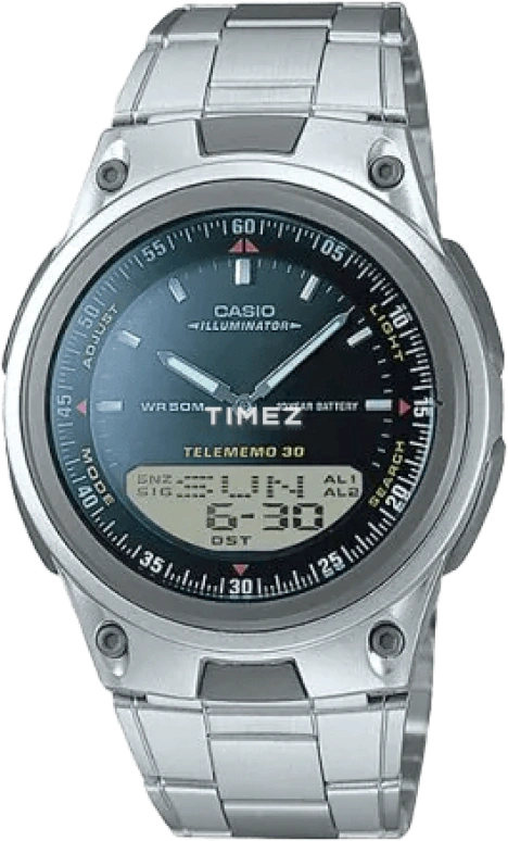 Casio,ANALOG-DIGITAL 40mm,40mm,Resin,Black,Quartz,Chronograph,Month,Date,Day,Plexi,Round,AW80D,AW80D-1AV