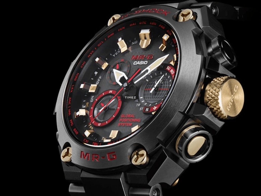 Casio,MR-G 54.70x49.80mm,54.70x49.80mm,Titanium,Black,Quartz,Countdown,Chronograph,Month,Date,Sapphire,Crystal Glass,Round,MRGG1000B,MRGG1000B-1A4