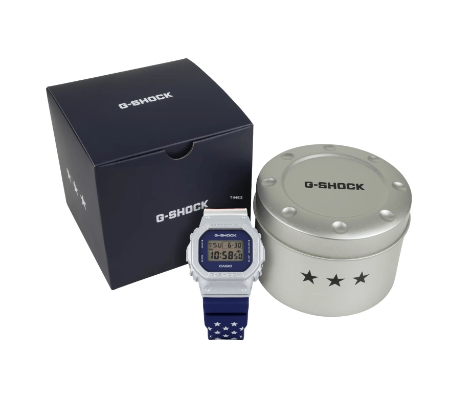Casio,5600 48.90x43.80mm,48.90x43.80mm,Resin,Blue,Grey,Quartz,Countdown,Chronograph,Month,Date,Hardlex,Square,DW5600US23,DW5600US23-7