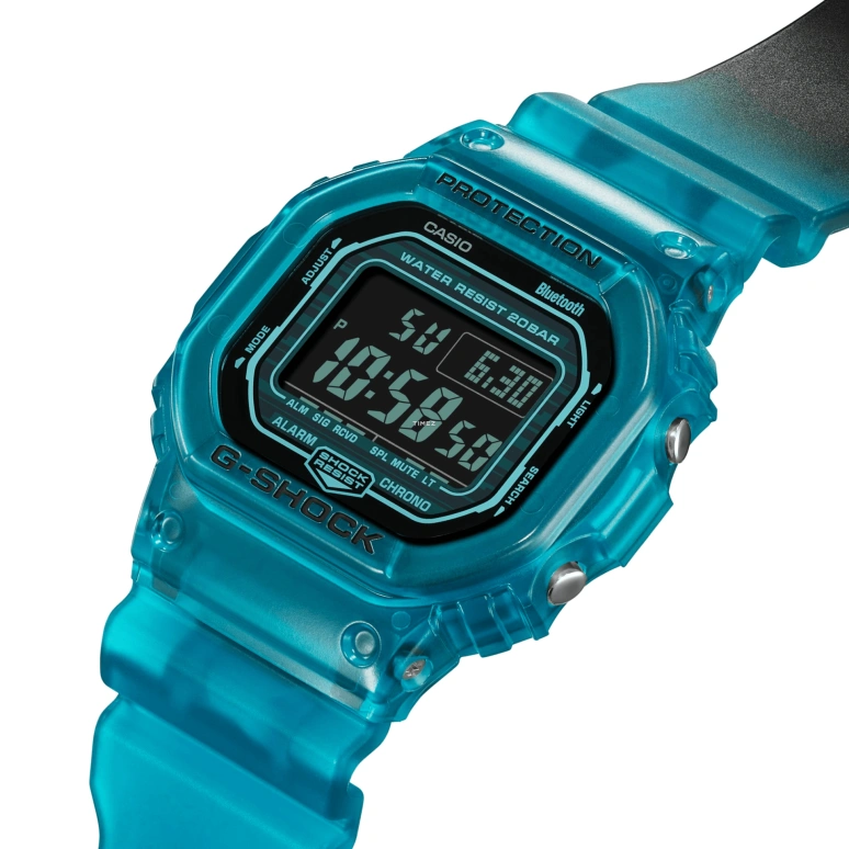 Casio,G-SHOCK 48.90x42.80mm,48.90x42.80mm,Resin,Blue,Quartz,Rectangular,DWB5600G,DWB5600G-2