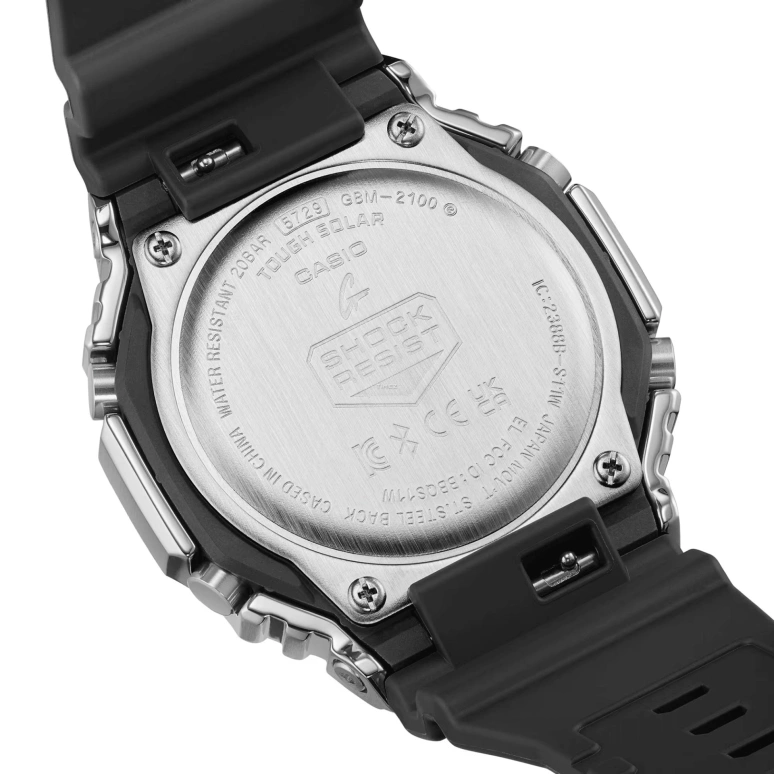 Casio,G-SHOCK 44.40mm,44.40mm,Bio-sourced,Resin,Ice Blue,Quartz,Countdown,Chronograph,Month,Date,Hardlex,Octagon,GBM2100A,GBM2100A-1A2