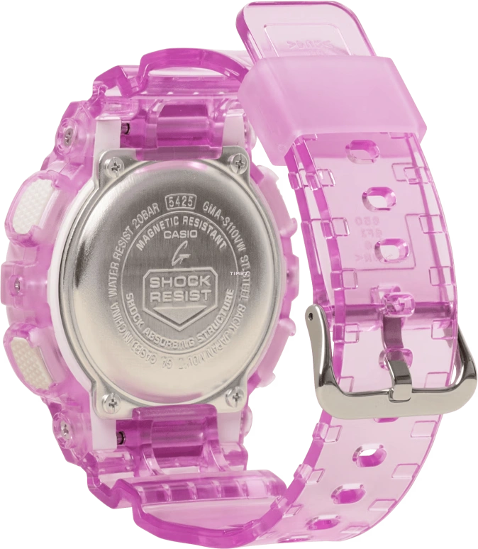 Casio,G-SHOCK 49x45.90mm,49x45.90mm,Resin,Pink Red,Grey,Quartz,Countdown,Chronograph,Month,Date,Hardlex,Round,GMAS110VW,GMAS110VW-4A