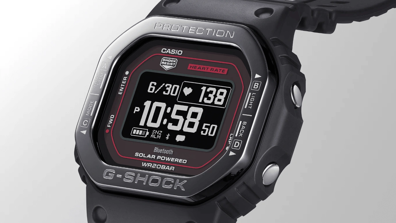 Casio,G-SHOCK 51.10x44.50mm,51.10x44.50mm,Bio-sourced,Black,Quartz,Chronograph,Moonphase,Month,Date,Hardlex,Square,DW,DW-H5600MB-1A4