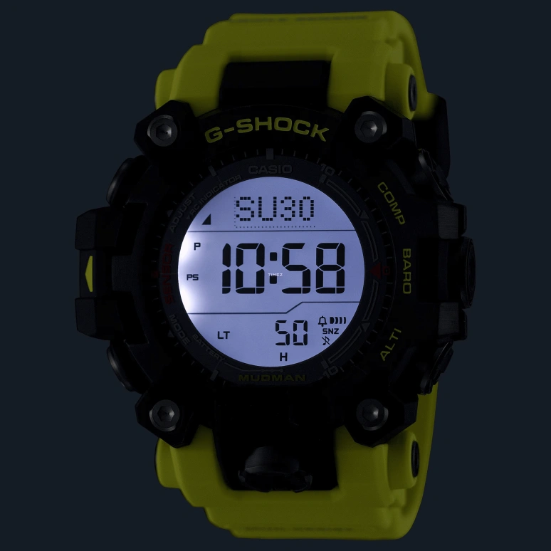 Casio,MASTER OF G - LAND 56.70x52.70mm,56.70x52.70mm,Bio-sourced,Carbon,Resin,Stainless Steel,Grey,Quartz,Countdown,Chronograph,Month,Date,Hardlex,Round,GW9500MRY,GW9500MRY-1A9
