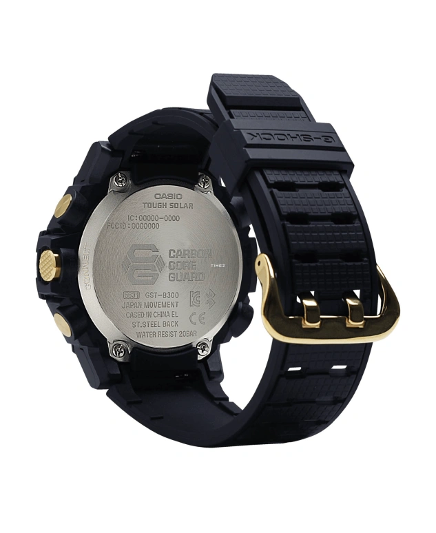 Casio,G-SHOCK 51x50.30mm,51x50.30mm,Resin,Stainless Steel,Grey,Quartz,Countdown,Chronograph,Month,Date,Hardlex,Round,GSTB300B,GSTB300B-1A