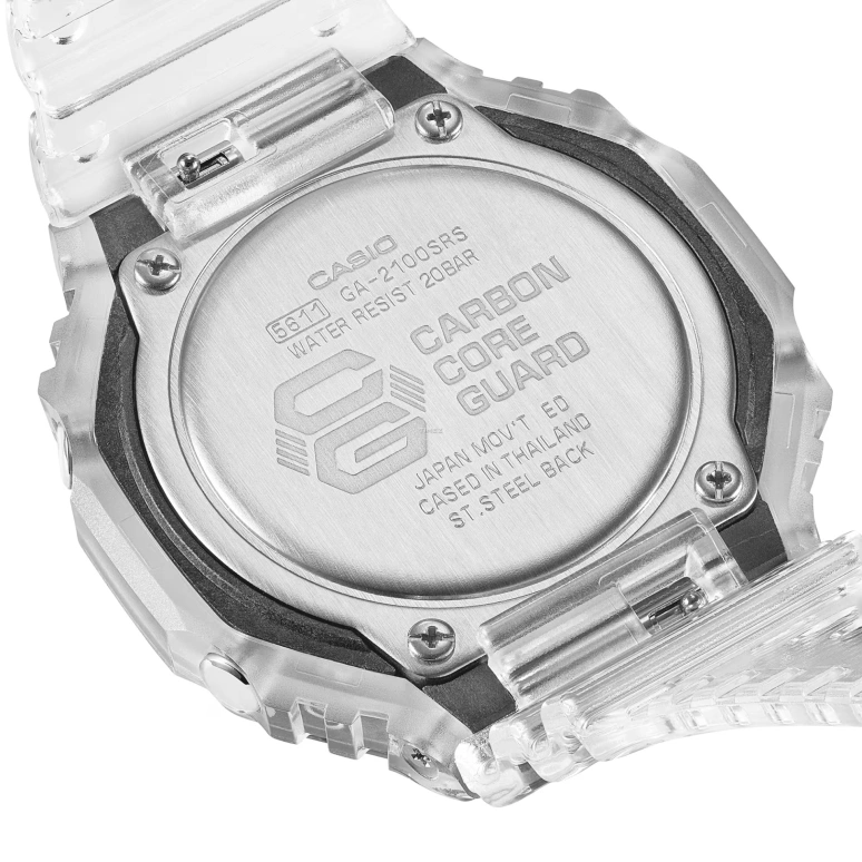 Casio,G-SHOCK 48.50x45.40mm,48.50x45.40mm,Resin,Carbon,Gradient,Blue,Quartz,Countdown,Chronograph,Month,Date,Hardlex,Octagon,GA2100SRS,GA2100SRS-7A