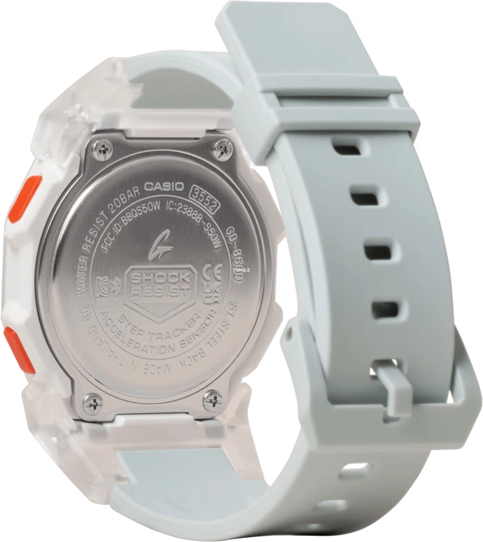 Casio,G-SHOCK 46.30x41.50mm,46.30x41.50mm,Resin,Grey,Quartz,Countdown,Chronograph,Annual Calendar,Month,Hardlex,Square,GDB500S,GDB500S-8