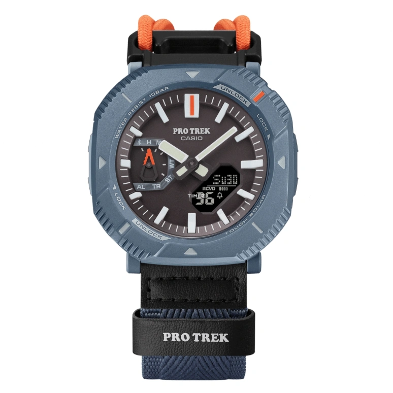 Casio,PROTREK 50.30x46mm,50.30x46mm,Resin,Bio-sourced,Black,Quartz,Countdown,Chronograph,Month,Date,Hardlex,Glass,Square,PRJB001B,PRJB001B-2