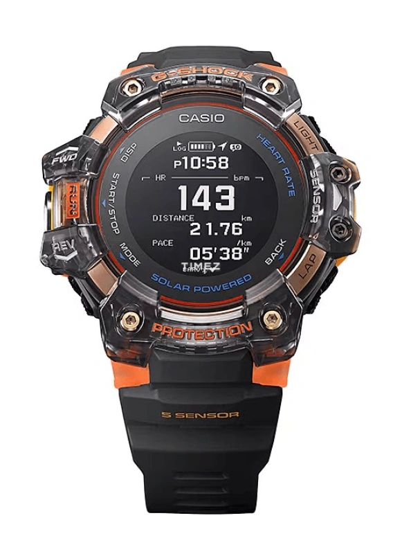 Casio,G-SHOCK 55mm,55mm,Resin,Black,Processor,Countdown,Chronograph,Month,Date,Hardlex,Round,GBDH1000,GBDH1000-1A4